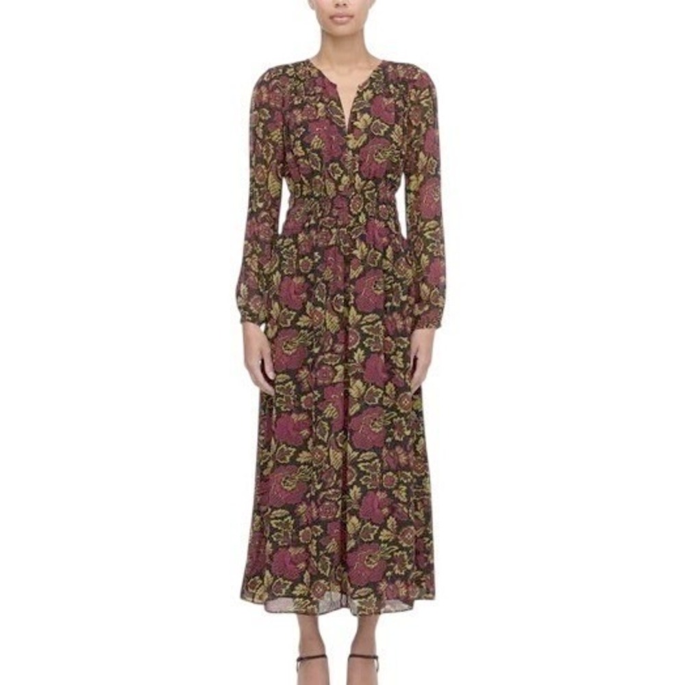NWT Hill House Small Black Rosely Whimsigoth Maxi Dress Cottage Dark Floral